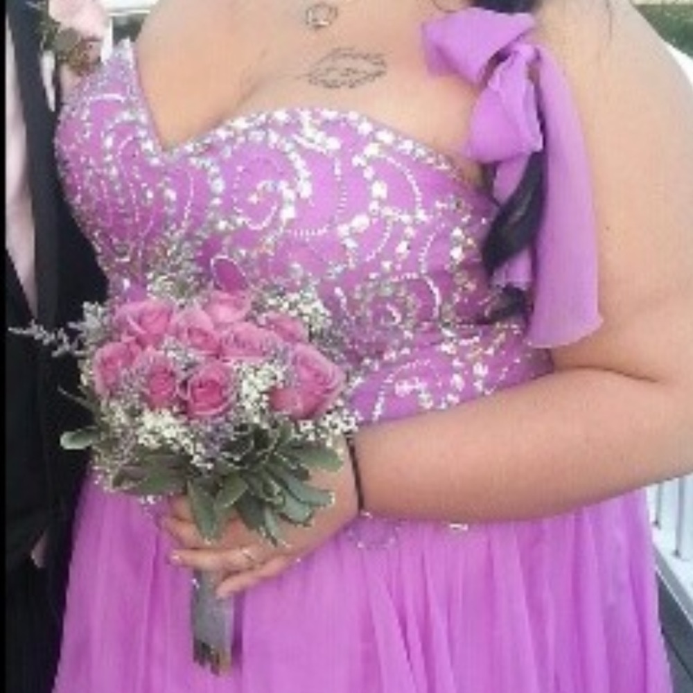 Plus size corset prom dress